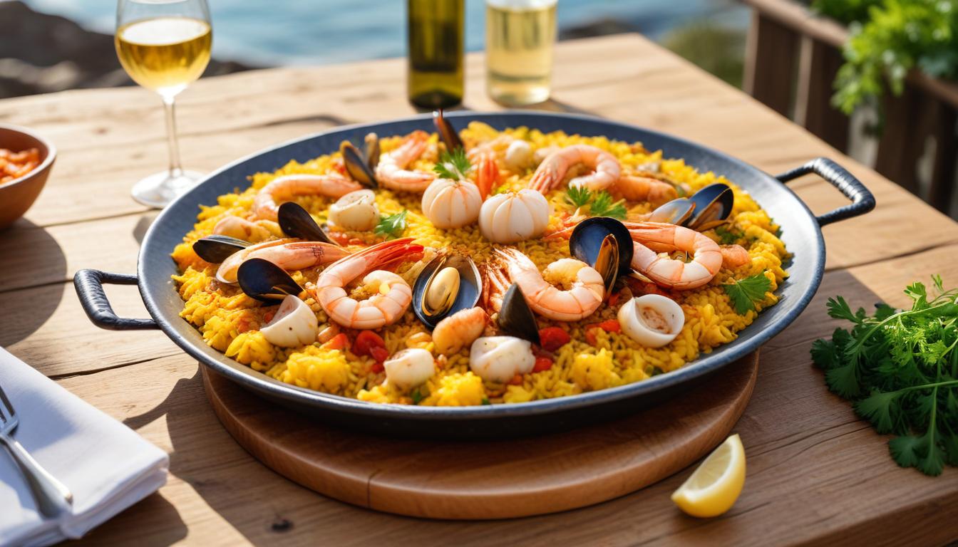 Deniz Ürünleriyle Zenginleştirilmiş Geleneksel İspanyol Paella